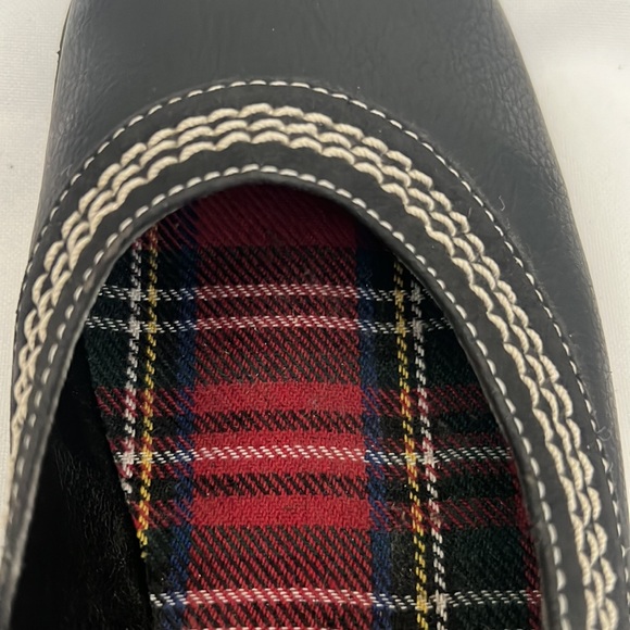 Ellemenno | Size 3 Girls (US) Plaid and Black Mary Janes - Picture 6 of 13